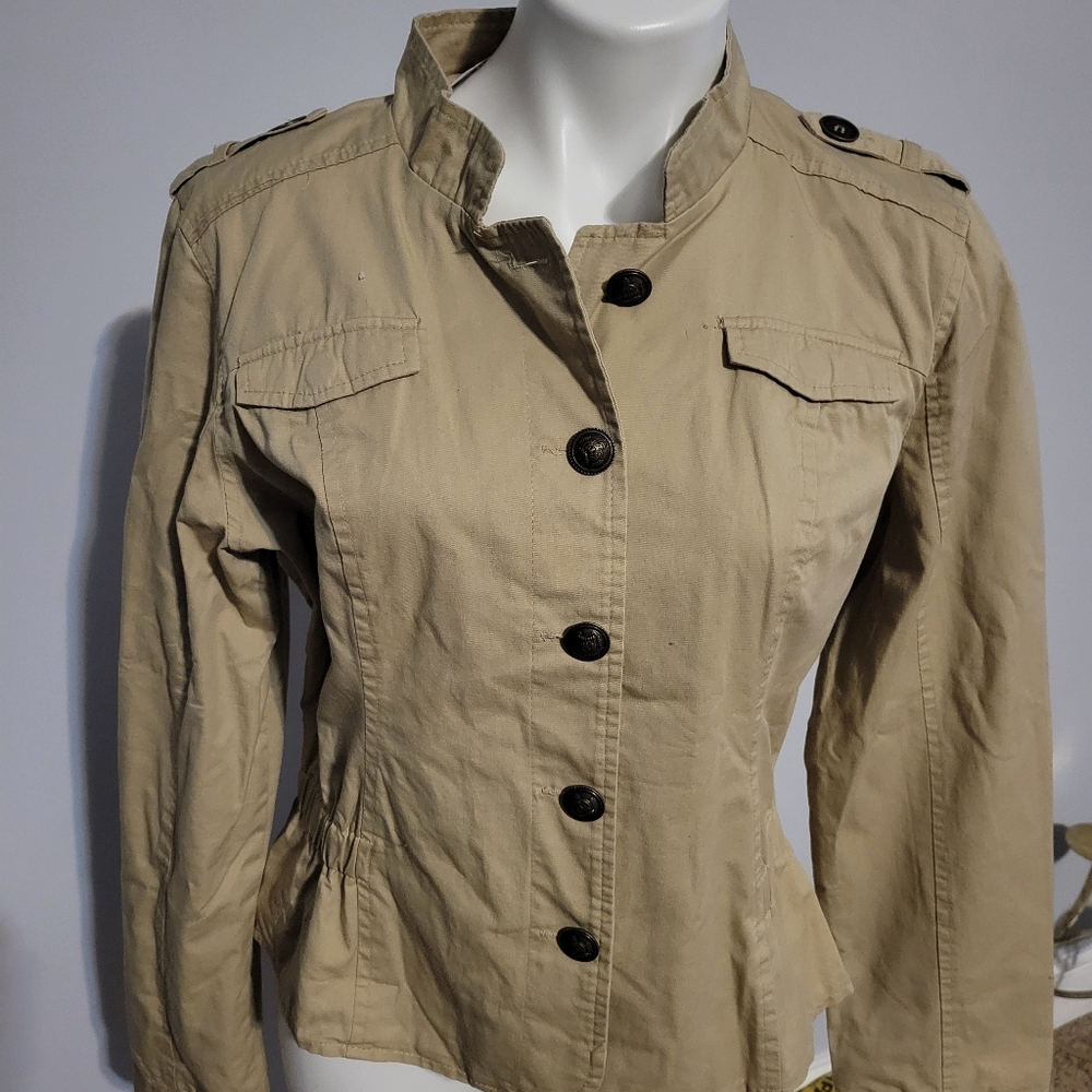 Women's Beige Button Down Jacket...size XL
